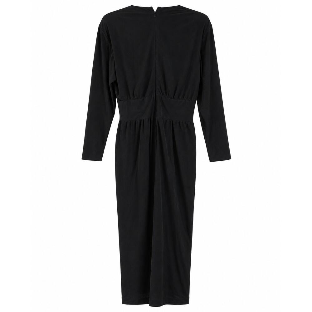 Vintage Rimini Black Beaded Draped Dress Hong Kong US 10 - Picture 4 of 5